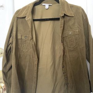 Corduroy button up top